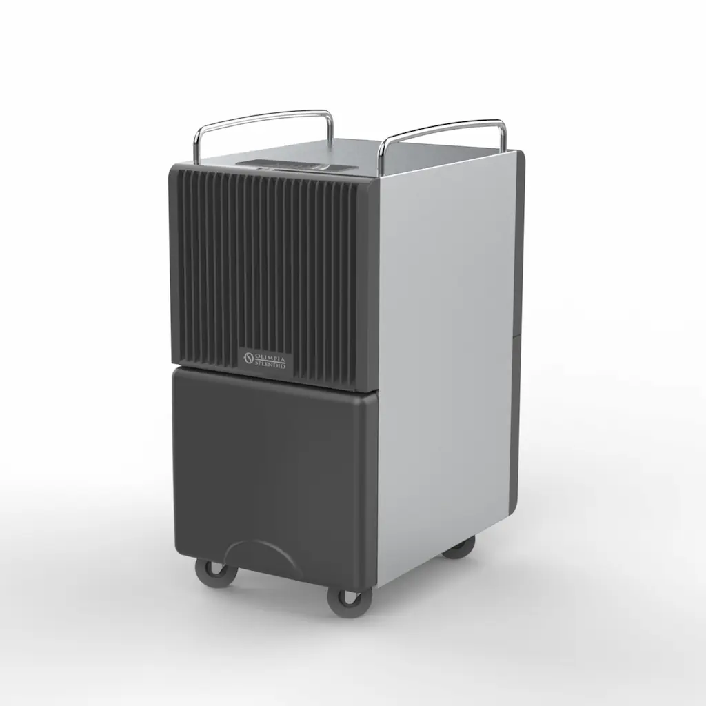 SECCOPROF 40 P avfukter krypkjeller stor – front / panel / slangetilkobling / tank og filter